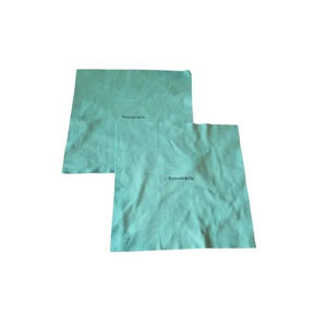 TIFFANY‎ & CO. Designer Square Eyeglass Sunglass Cleaning Cloth (2) Two Blue